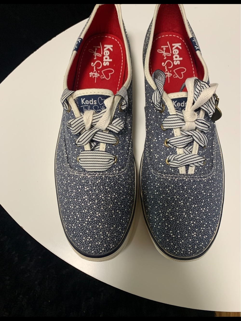 Taylor Swift Keds Blue Speckled Canvas Sneakers